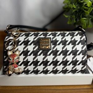 Dooney & Bourke Houndstooth Buffy Crossbody Bag and Bag Charm NWT